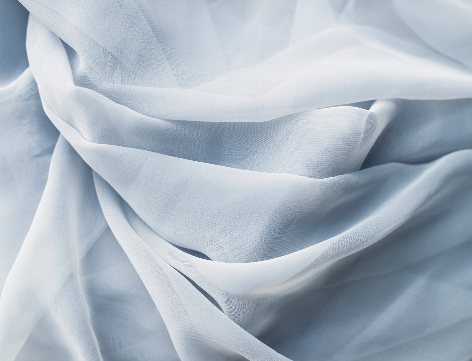 Sheer voile cloth in soft folds